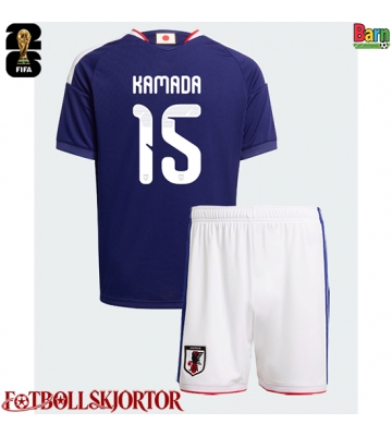 Japan Daichi Kamada #15 Hemmakläder Barn VM 2026 Kortärmad (+ Korta byxor)